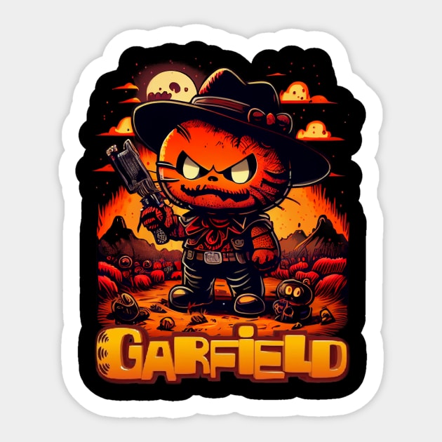 Garfield Cowboy Sticker by gblackid